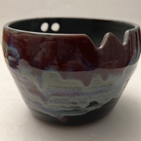 Hand Made Chopstick Pottery Bowl Beautiful Glaze - Picture 5 of 8